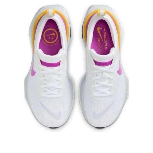 Size 8.5 Nike ZoomX Invincible Run FK 3 White Purple Womens Running DR2660-101 - Picture 4 of 8